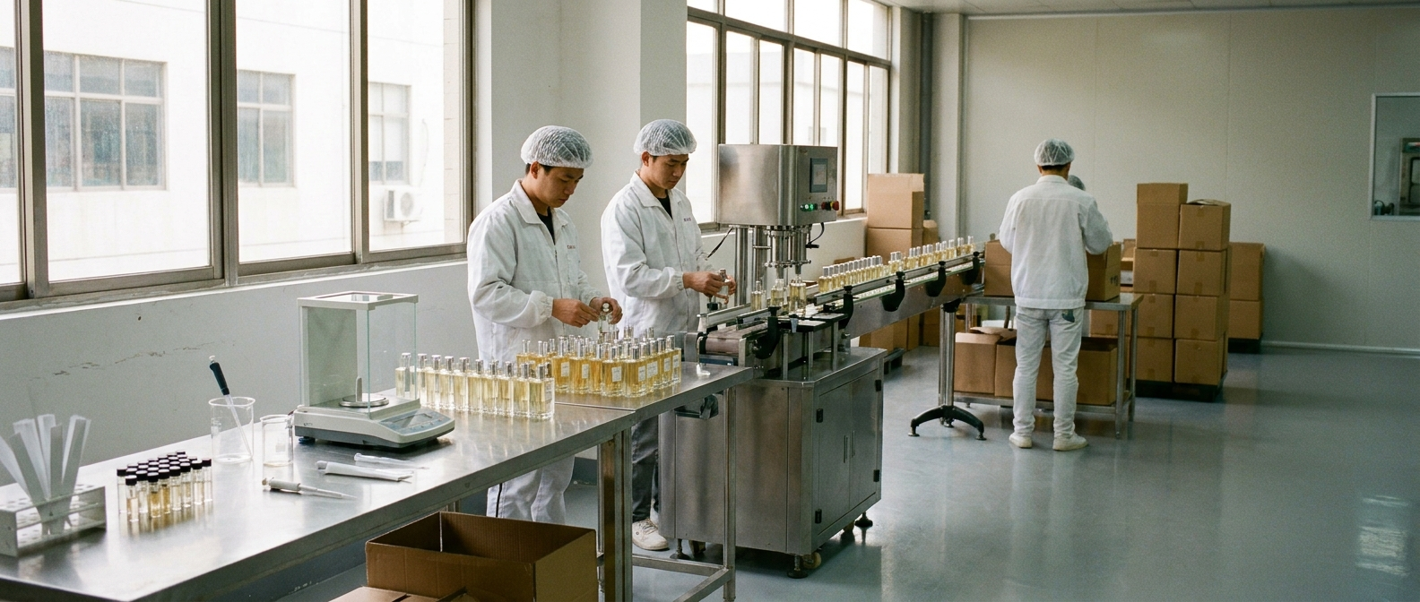 Produzione di profumi pronta per il brand